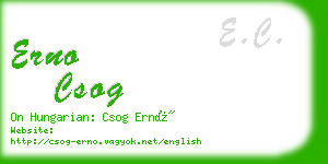 erno csog business card